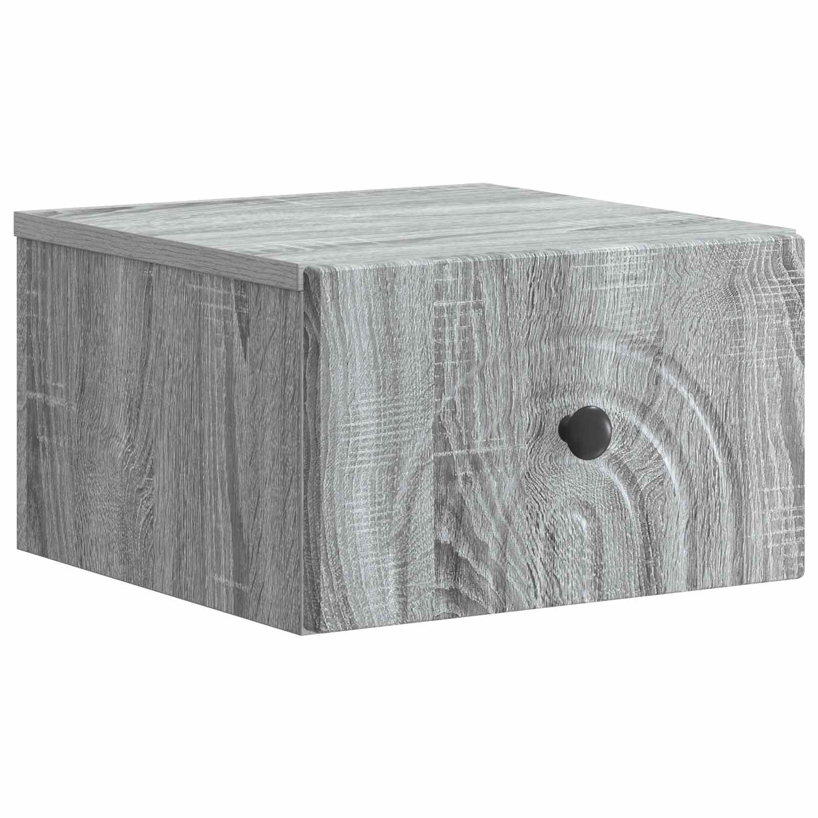Τοίχου Κρεμαστό Κομοδίνο Γκρι Sonoma 33 x 34,5 x 20 εκ - Pakobazaar