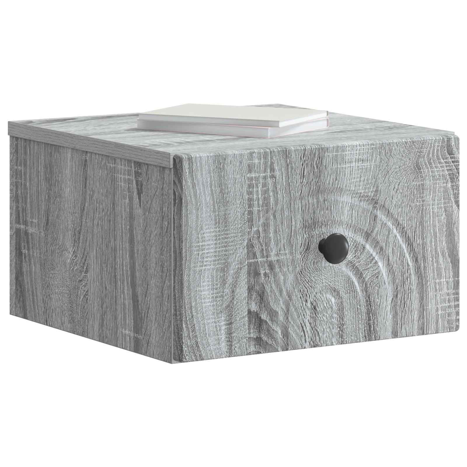 Τοίχου Κρεμαστό Κομοδίνο Γκρι Sonoma 33 x 34,5 x 20 εκ - Pakobazaar