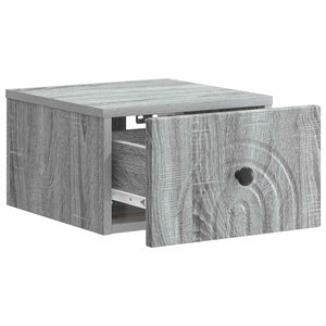 Τοίχου Κρεμαστό Κομοδίνο 2 pcs Γκρι Sonoma 33 x 34,5 x 20 εκ - Pakobazaar