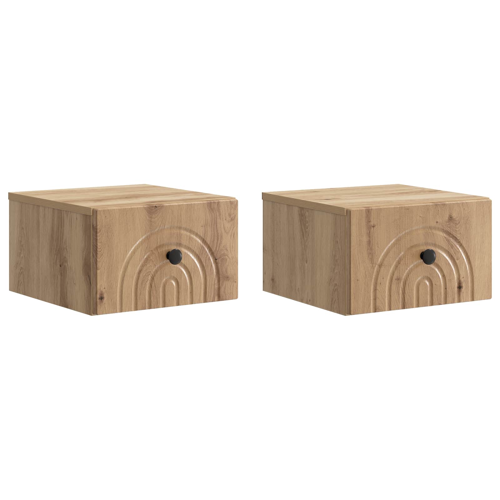 Τοίχου Κρεμαστό Κομοδίνο 2 pcs Artisan Δρυς 33 x 34,5 x 20 εκ - Pakobazaar