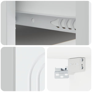 Τοίχου Κρεμαστό Κομοδίνο 2 pcs Λευκό 49 x 34,5 x 20 εκ. - Pakobazaar