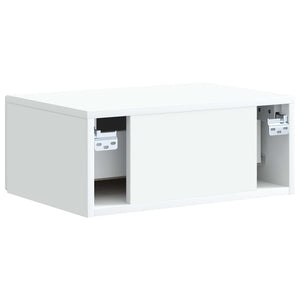 Τοίχου Κρεμαστό Κομοδίνο 2 pcs Λευκό 49 x 34,5 x 20 εκ. - Pakobazaar