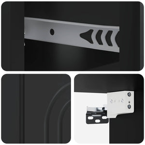 Τοίχου Κρεμαστό Κομοδίνο 2 pcs Μαύρο 49 x 34,5 x 20 εκ. - Pakobazaar