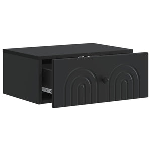 Τοίχου Κρεμαστό Κομοδίνο 2 pcs Μαύρο 49 x 34,5 x 20 εκ. - Pakobazaar