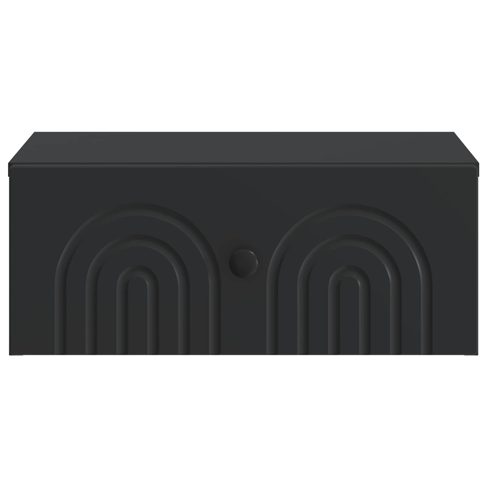 Τοίχου Κρεμαστό Κομοδίνο 2 pcs Μαύρο 49 x 34,5 x 20 εκ. - Pakobazaar