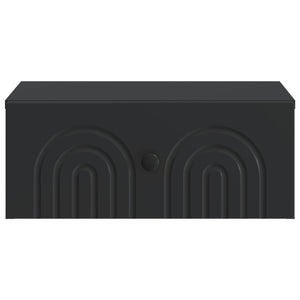 Τοίχου Κρεμαστό Κομοδίνο 2 pcs Μαύρο 49 x 34,5 x 20 εκ. - Pakobazaar