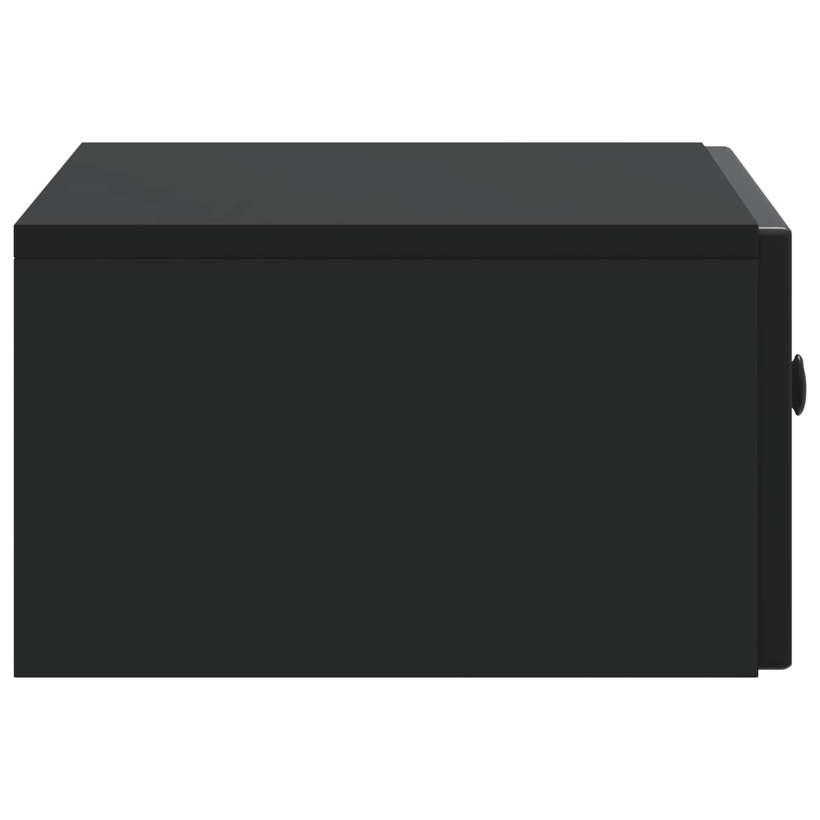 Τοίχου Κρεμαστό Κομοδίνο 2 pcs Μαύρο 49 x 34,5 x 20 εκ. - Pakobazaar