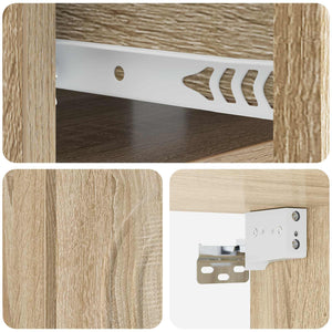 Τοίχου Κρεμαστό Κομοδίνο 2 pcs Sonoma Δρυς 49 x 34,5 x 20 εκ. - Pakobazaar