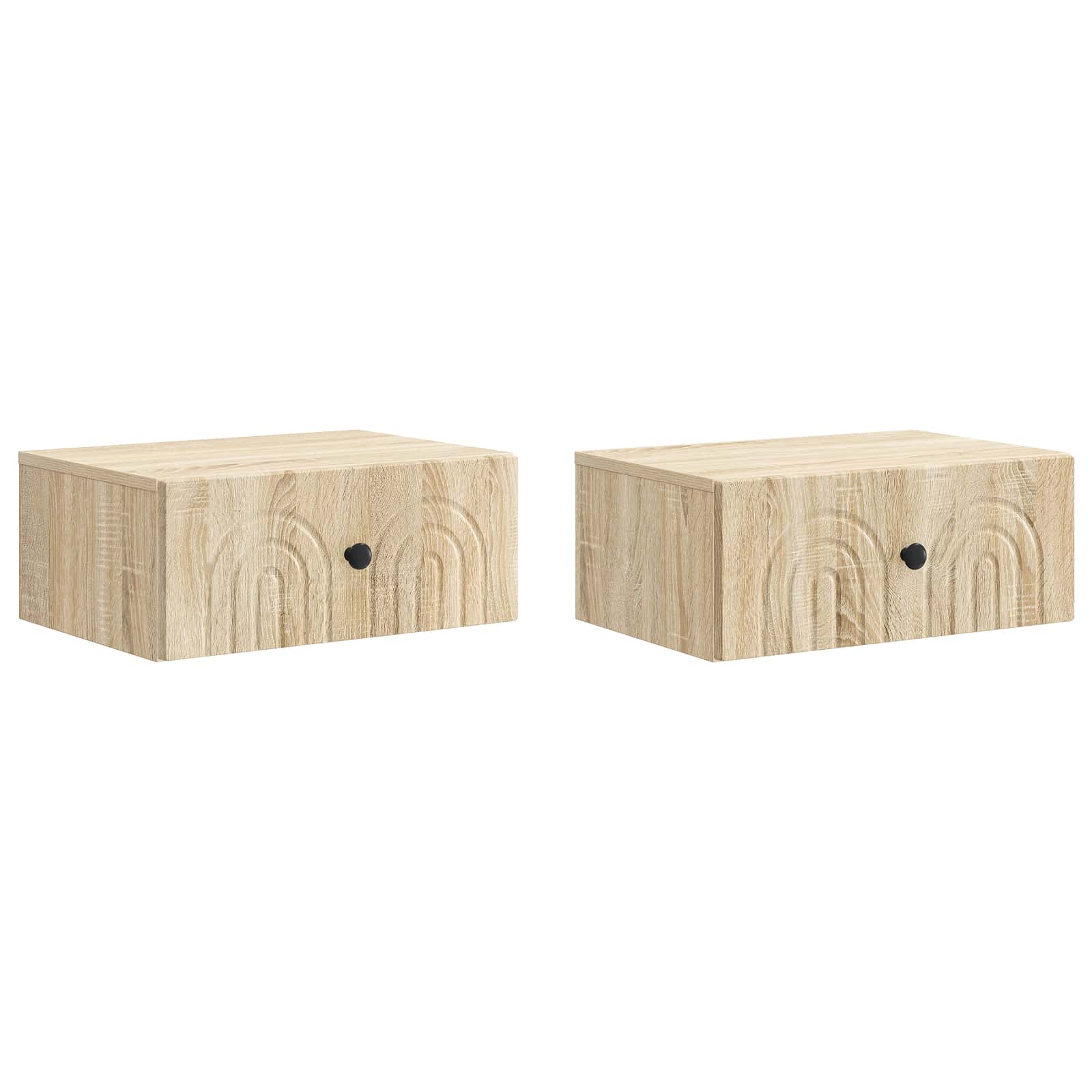 Τοίχου Κρεμαστό Κομοδίνο 2 pcs Sonoma Δρυς 49 x 34,5 x 20 εκ. - Pakobazaar