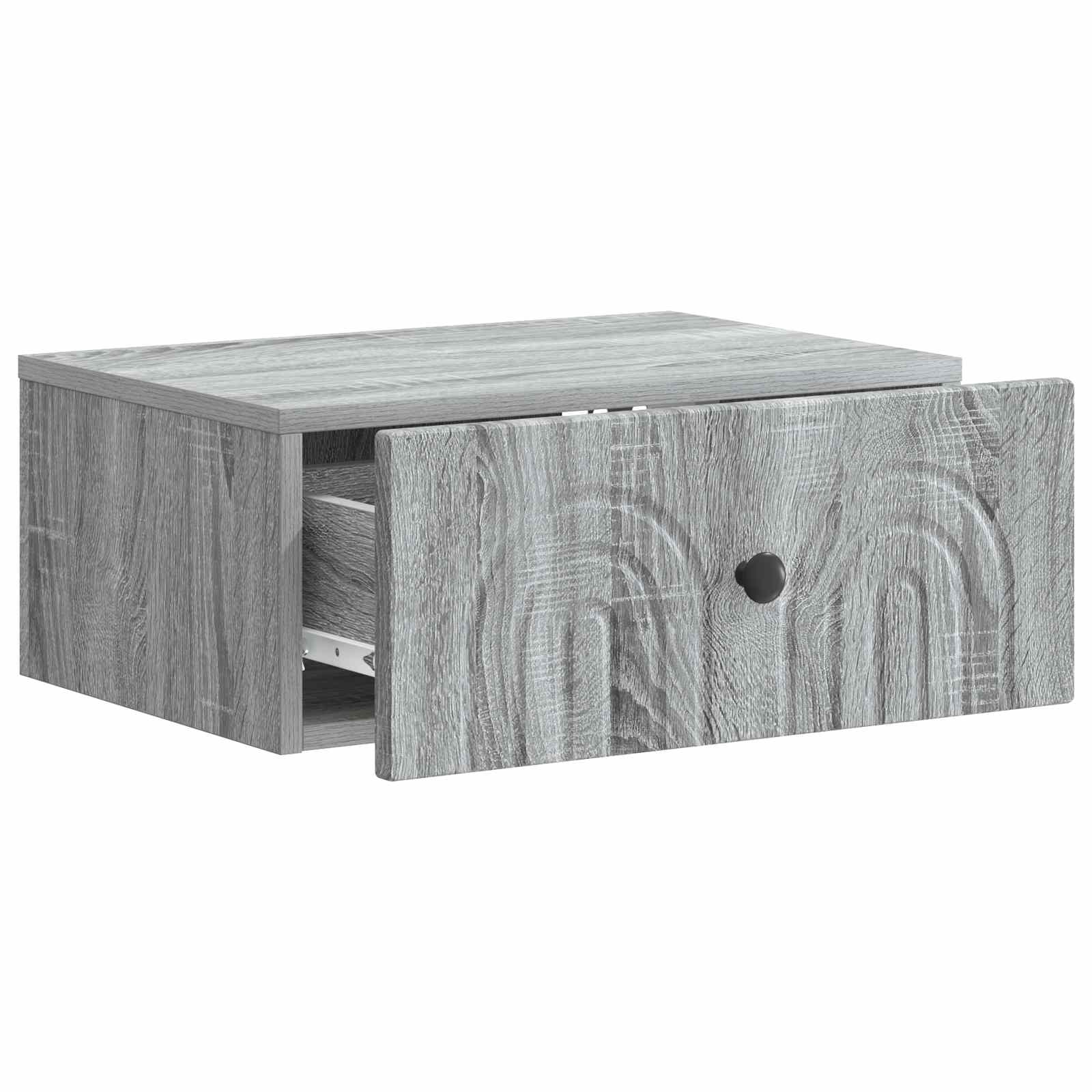Τοίχου Κρεμαστό Κομοδίνο Γκρι Sonoma 49 x 34,5 x 20 εκ. - Pakobazaar