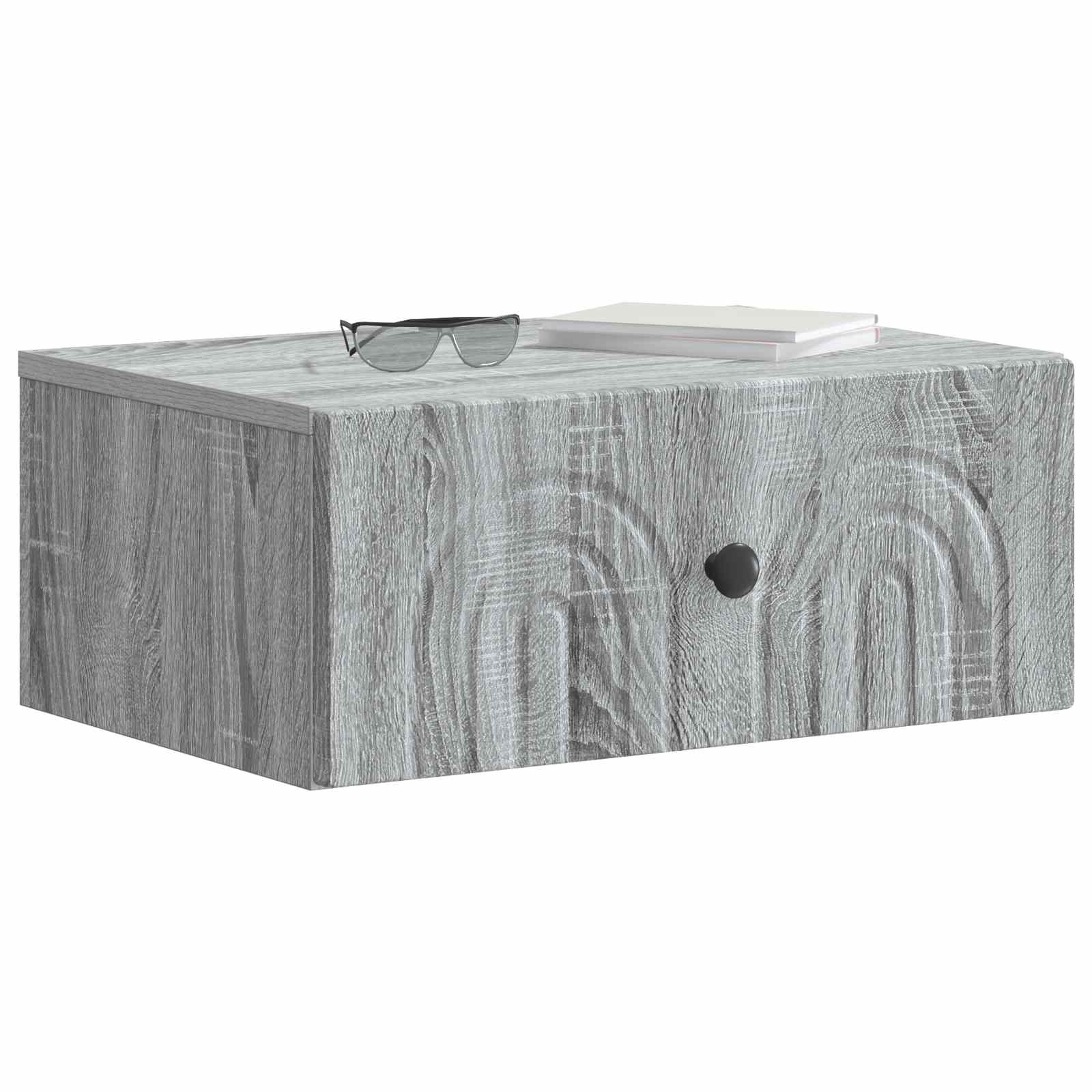 Τοίχου Κρεμαστό Κομοδίνο Γκρι Sonoma 49 x 34,5 x 20 εκ. - Pakobazaar