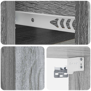 Τοίχου Κρεμαστό Κομοδίνο 2 pcs Γκρι Sonoma 49 x 34,5 x 20 εκ. - Pakobazaar