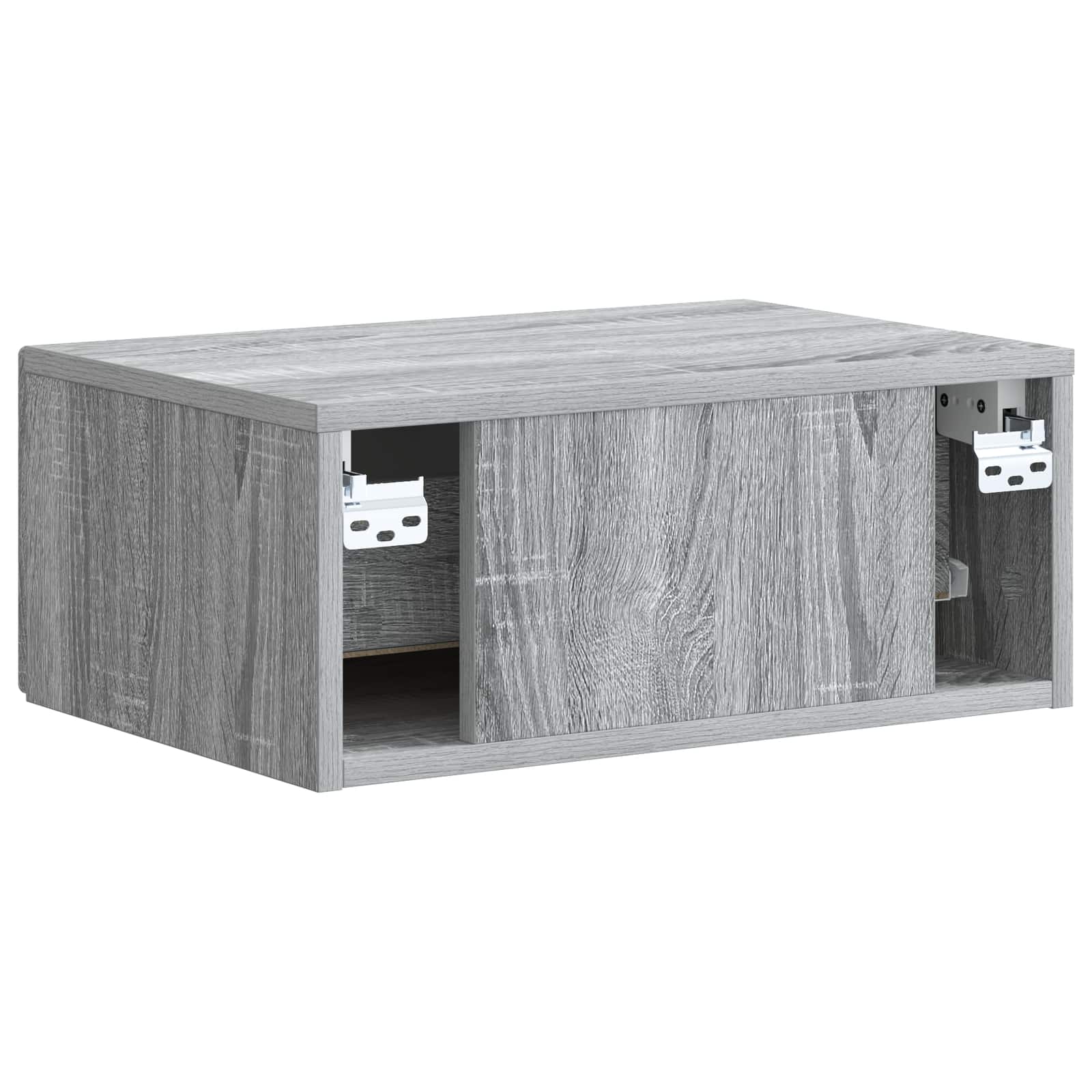 Τοίχου Κρεμαστό Κομοδίνο 2 pcs Γκρι Sonoma 49 x 34,5 x 20 εκ. - Pakobazaar