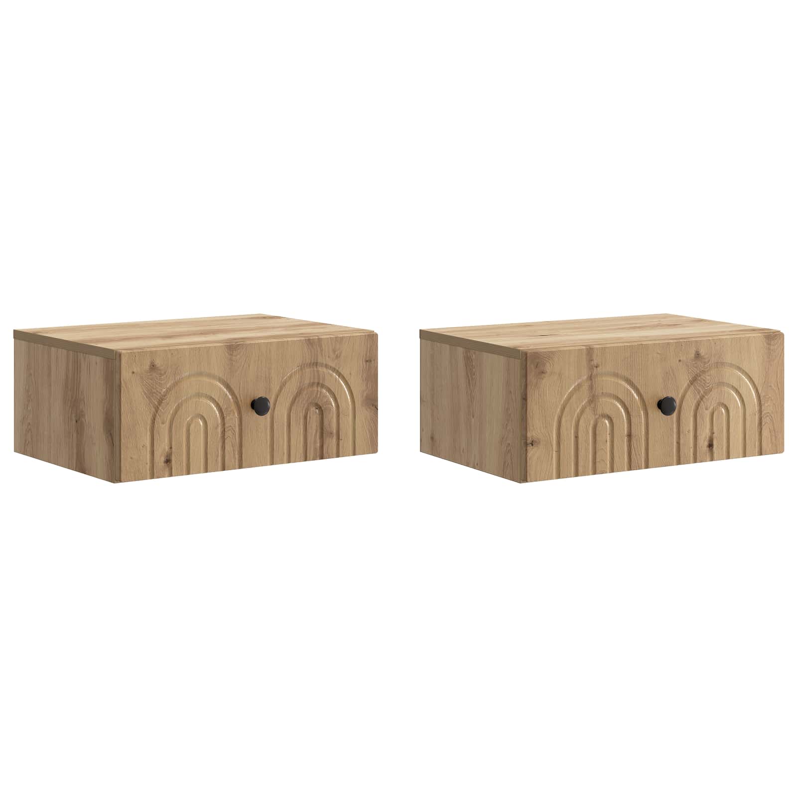 Τοίχου Κρεμαστό Κομοδίνο 2 pcs Artisan Δρυς 49 x 34,5 x 20 εκ. - Pakobazaar