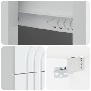 Τοίχου Κρεμαστό Κομοδίνο 2 pcs Λευκό 33 x 34,5 x 40 εκ - Pakobazaar