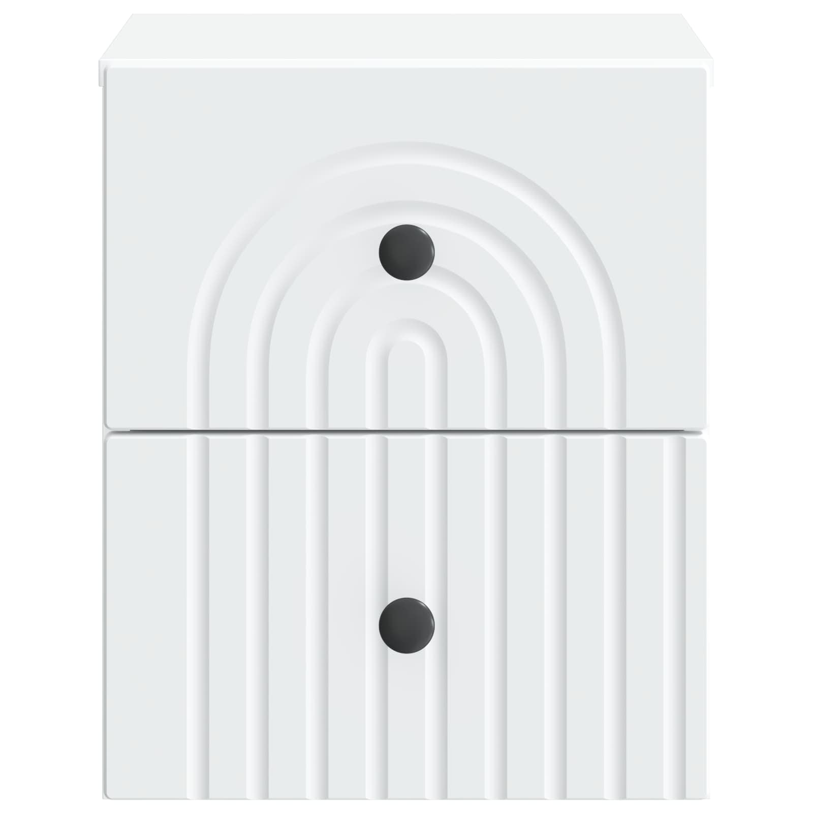 Τοίχου Κρεμαστό Κομοδίνο 2 pcs Λευκό 33 x 34,5 x 40 εκ - Pakobazaar