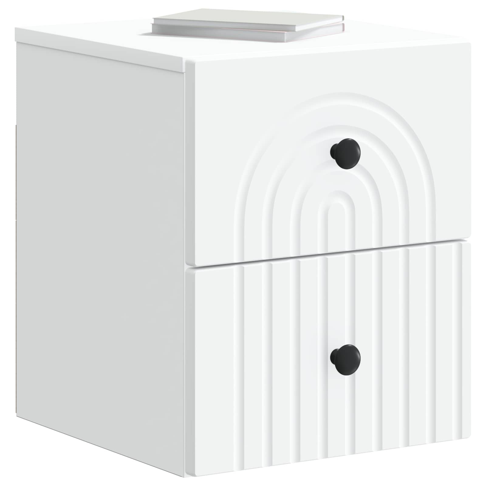 Τοίχου Κρεμαστό Κομοδίνο 2 pcs Λευκό 33 x 34,5 x 40 εκ - Pakobazaar