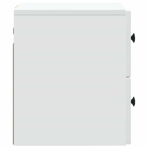Τοίχου Κρεμαστό Κομοδίνο 2 pcs Λευκό 33 x 34,5 x 40 εκ - Pakobazaar