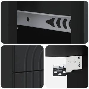 Τοίχου Κρεμαστό Κομοδίνο 2 pcs Μαύρο 33 x 34,5 x 40 εκ - Pakobazaar