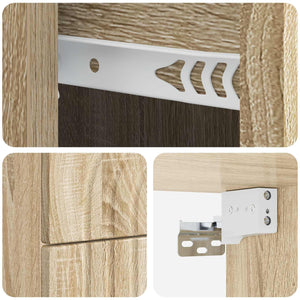 Τοίχου Κρεμαστό Κομοδίνο 2 pcs Sonoma Δρυς 33 x 34,5 x 40 εκ - Pakobazaar