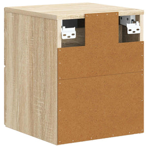 Τοίχου Κρεμαστό Κομοδίνο 2 pcs Sonoma Δρυς 33 x 34,5 x 40 εκ - Pakobazaar