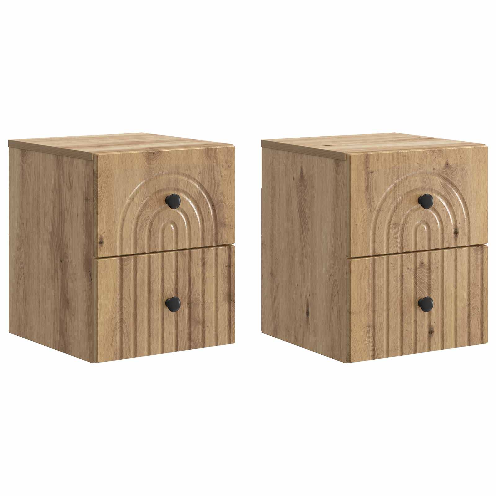 Τοίχου Κρεμαστό Κομοδίνο 2 pcs Artisan Δρυς 33 x 34,5 x 40 εκ - Pakobazaar