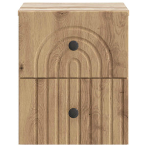 Τοίχου Κρεμαστό Κομοδίνο 2 pcs Artisan Δρυς 33 x 34,5 x 40 εκ - Pakobazaar