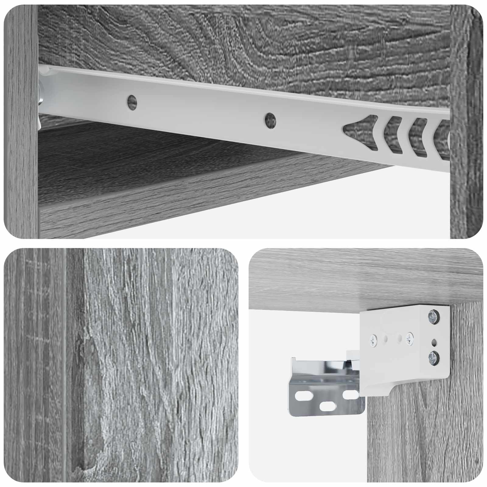 Τραπεζάκι Τοίχου Γκρι Sonoma 59 x 34,5 x 17 εκ. - Pakobazaar