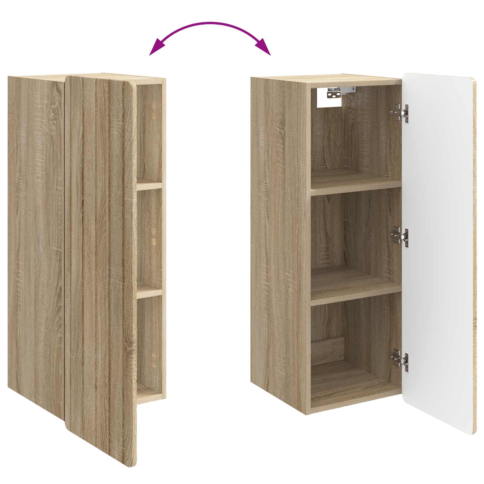 Τοίχου Ντουλάπα Sonoma Δρυς 33 x 34,5 x 94 εκ. - Pakobazaar