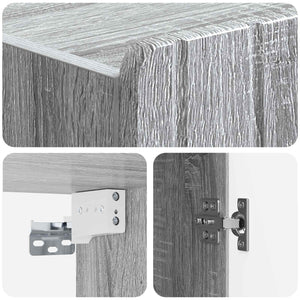 Τοίχου Ντουλάπα Γκρι Sonoma 33 x 34,5 x 94 εκ. - Pakobazaar