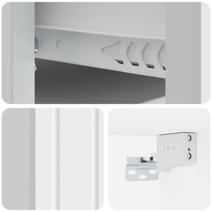 Τοίχου Κρεμαστό Κομοδίνο 2 pcs Λευκό 33 x 34,5 x 24 εκ. - Pakobazaar