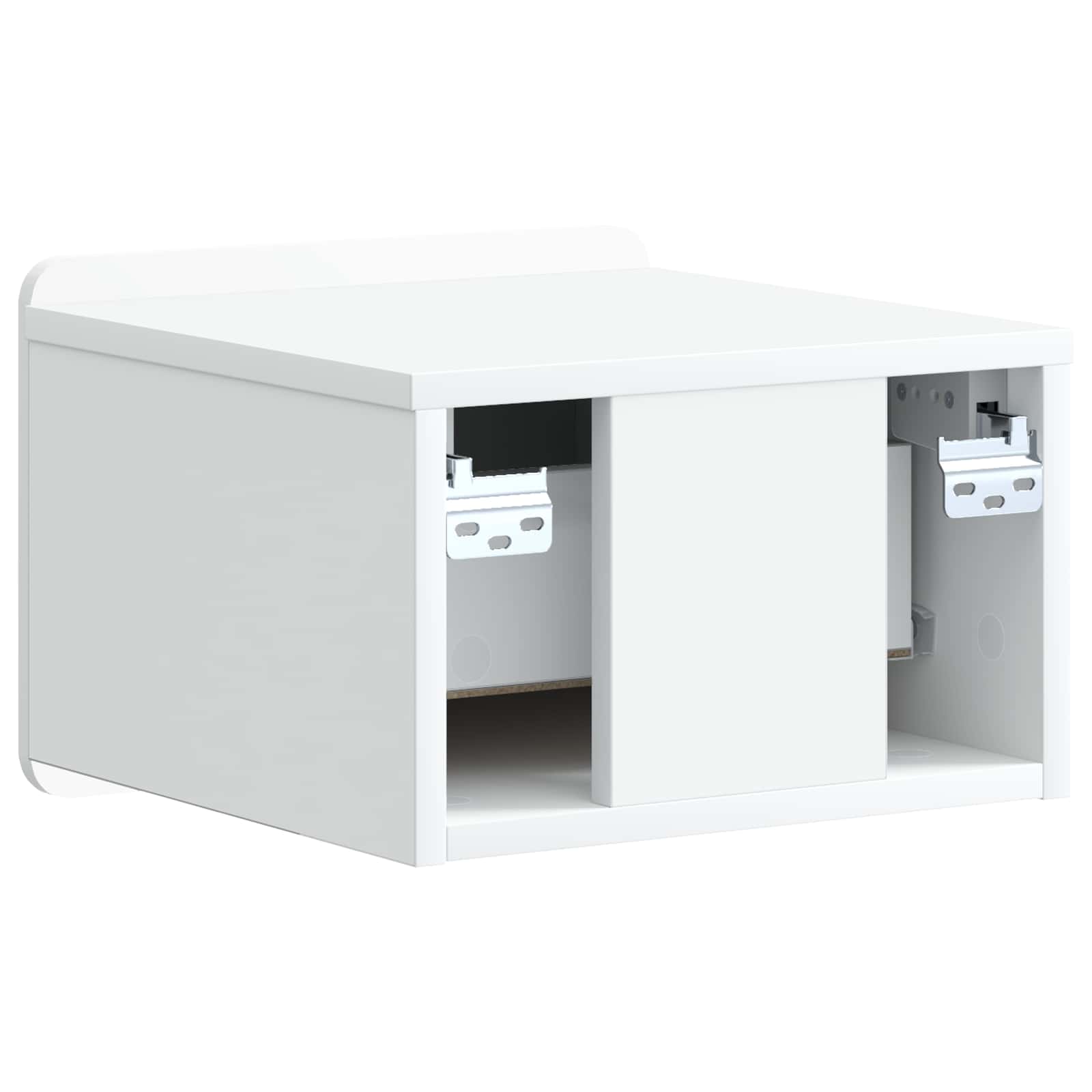 Τοίχου Κρεμαστό Κομοδίνο 2 pcs Λευκό 33 x 34,5 x 24 εκ. - Pakobazaar