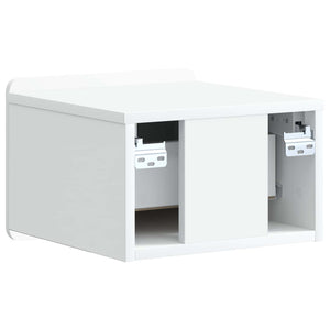 Τοίχου Κρεμαστό Κομοδίνο 2 pcs Λευκό 33 x 34,5 x 24 εκ. - Pakobazaar