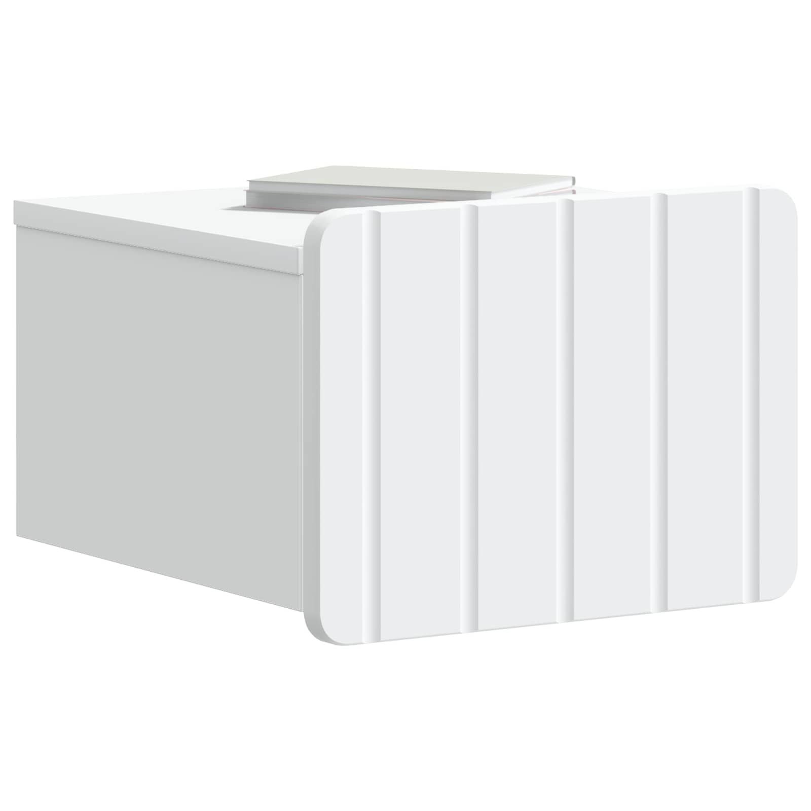 Τοίχου Κρεμαστό Κομοδίνο 2 pcs Λευκό 33 x 34,5 x 24 εκ. - Pakobazaar