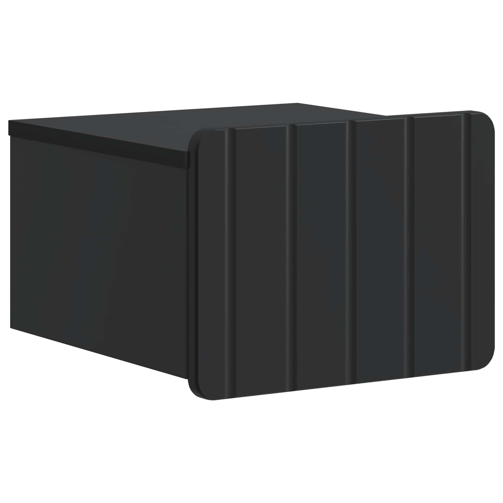 Τοίχου Κρεμαστό Κομοδίνο 2 pcs Μαύρο 33 x 34,5 x 24 εκ. - Pakobazaar