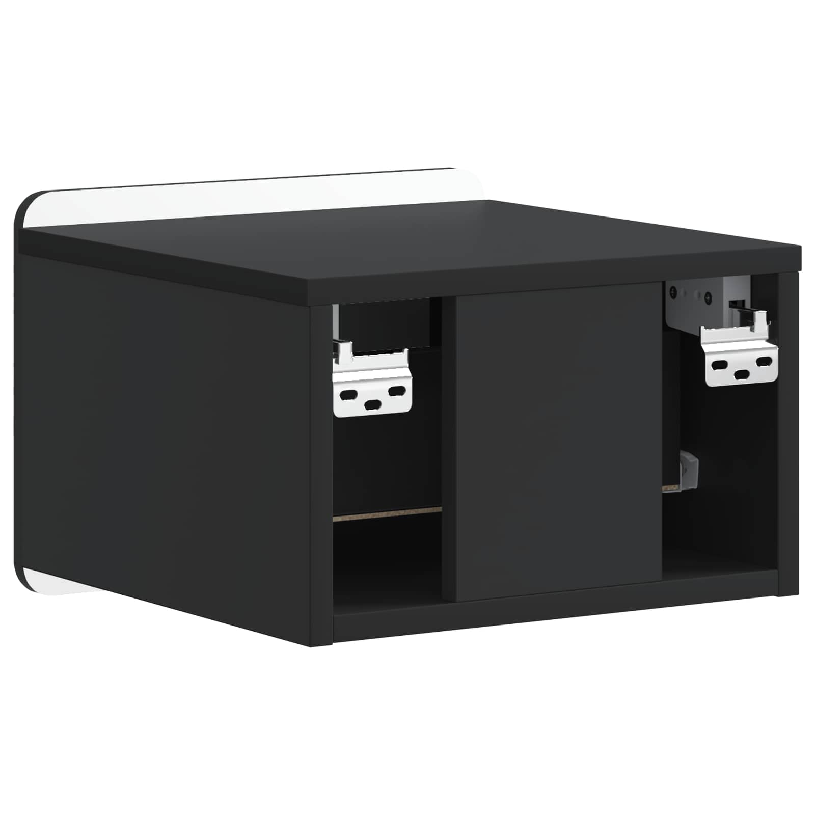 Τοίχου Κρεμαστό Κομοδίνο 2 pcs Μαύρο 33 x 34,5 x 24 εκ. - Pakobazaar