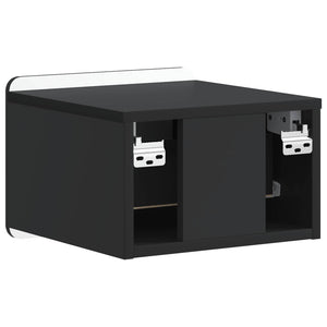 Τοίχου Κρεμαστό Κομοδίνο 2 pcs Μαύρο 33 x 34,5 x 24 εκ. - Pakobazaar