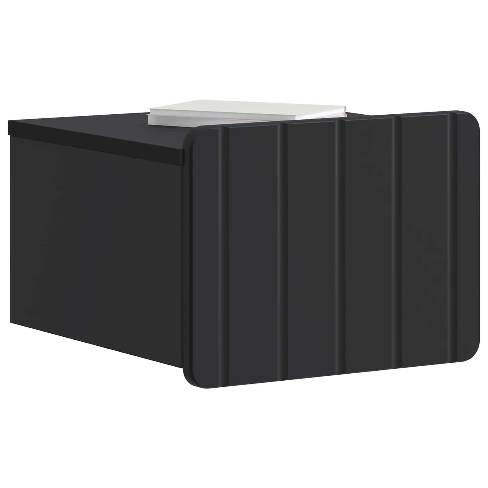 Τοίχου Κρεμαστό Κομοδίνο 2 pcs Μαύρο 33 x 34,5 x 24 εκ. - Pakobazaar