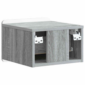 Τοίχου Κρεμαστό Κομοδίνο Γκρι Sonoma 33 x 34,5 x 24 εκ. - Pakobazaar