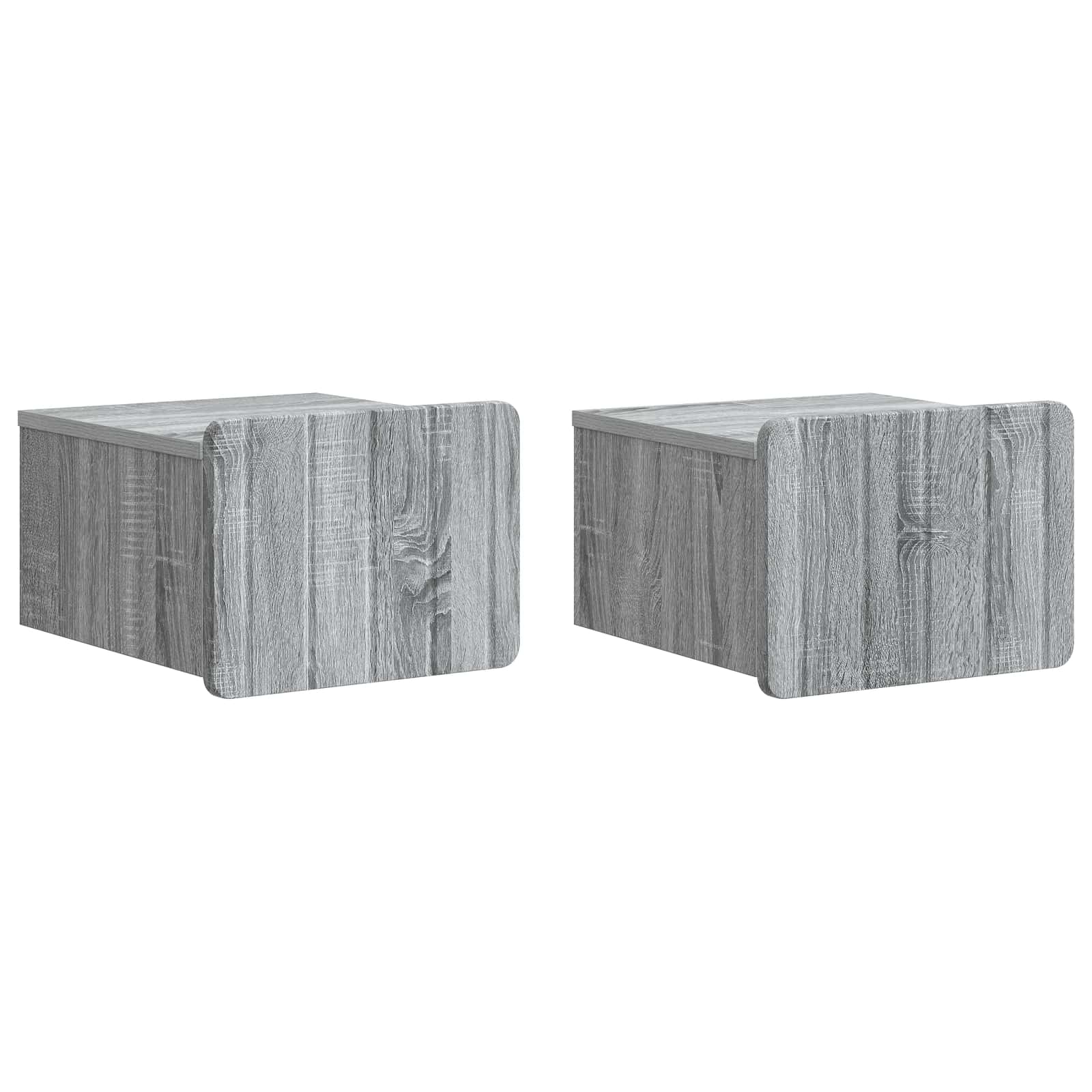 Τοίχου Κρεμαστό Κομοδίνο 2 pcs Γκρι Sonoma 33 x 34,5 x 24 εκ. - Pakobazaar
