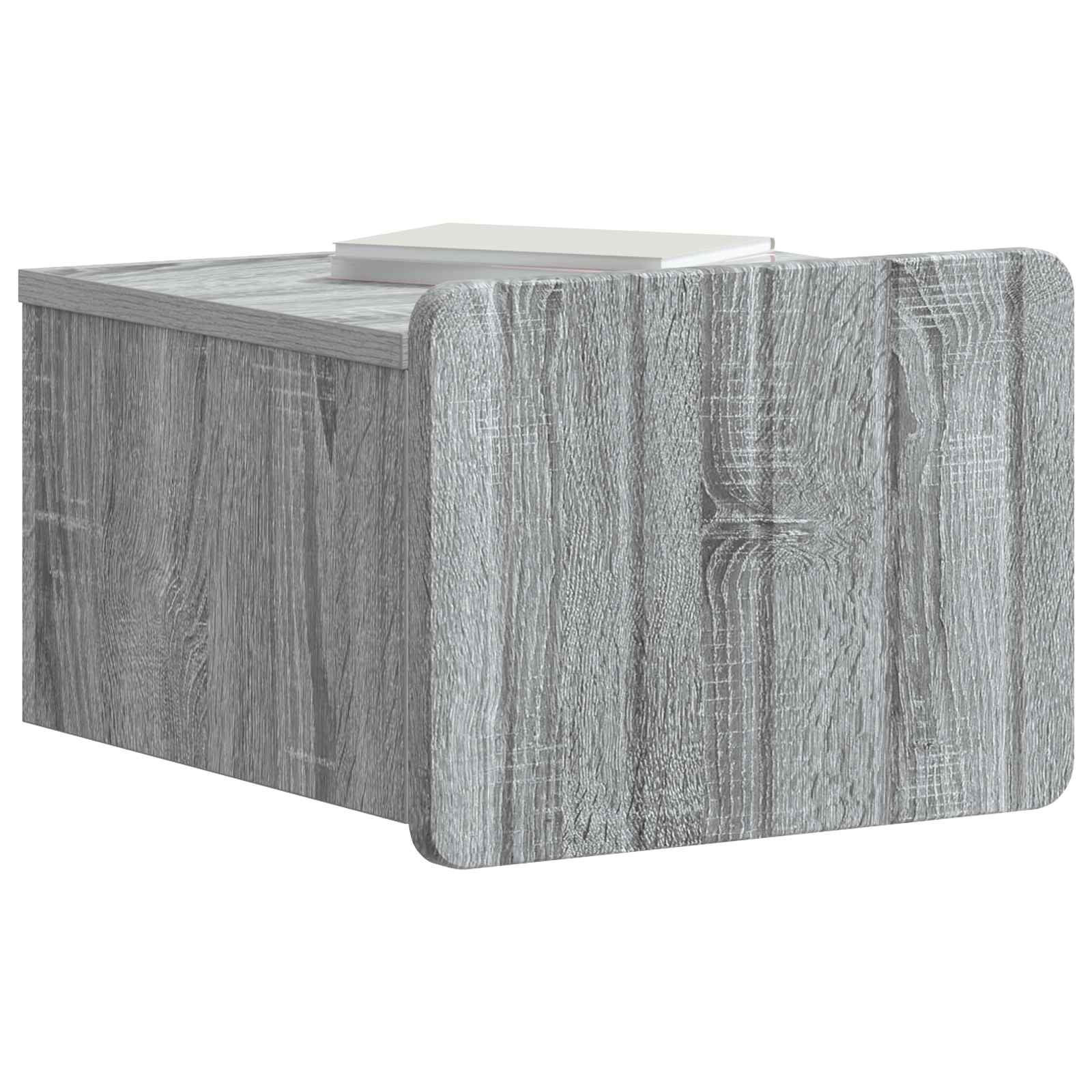 Τοίχου Κρεμαστό Κομοδίνο 2 pcs Γκρι Sonoma 33 x 34,5 x 24 εκ. - Pakobazaar