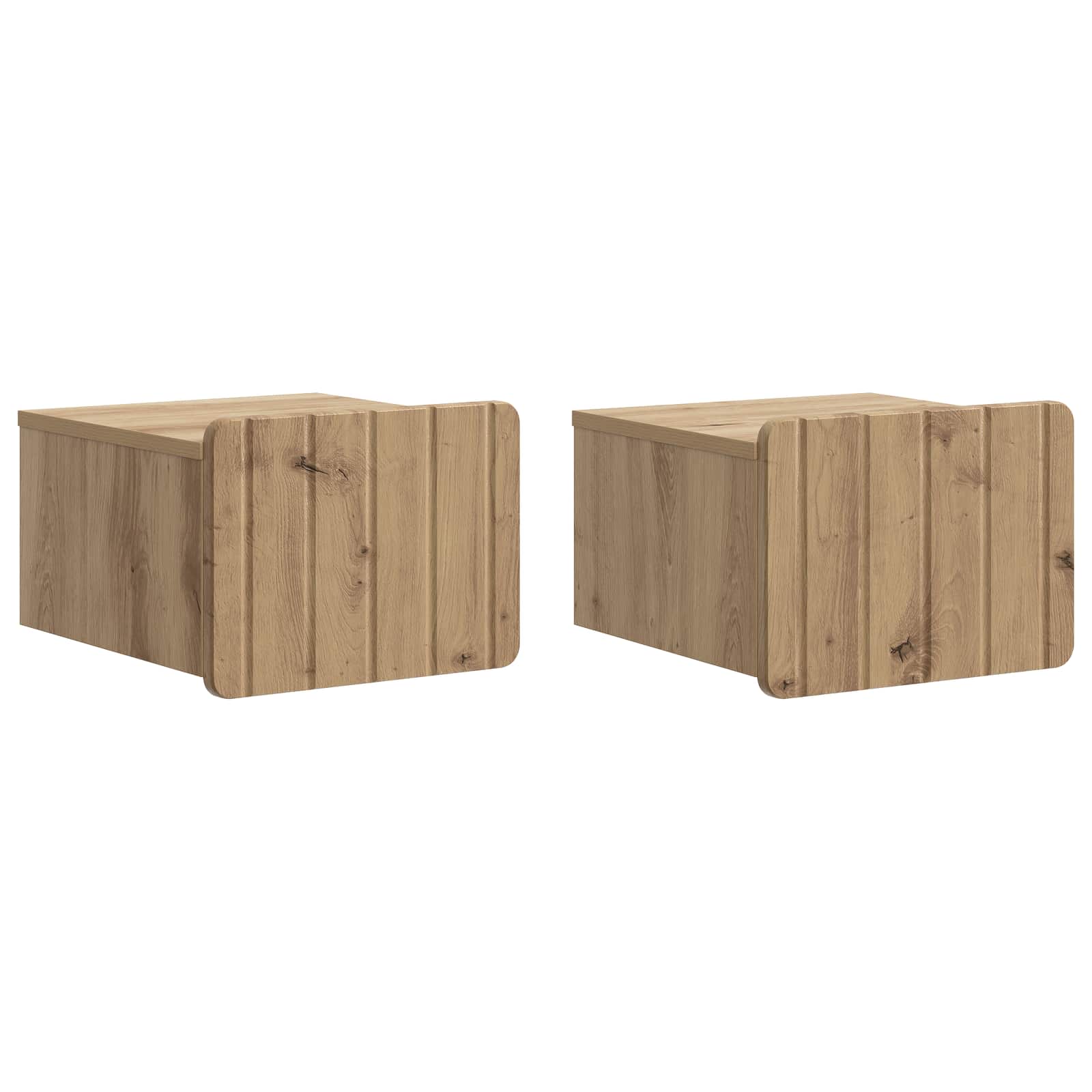 Τοίχου Κρεμαστό Κομοδίνο 2 pcs Artisan Δρυς 33 x 34,5 x 24 εκ. - Pakobazaar