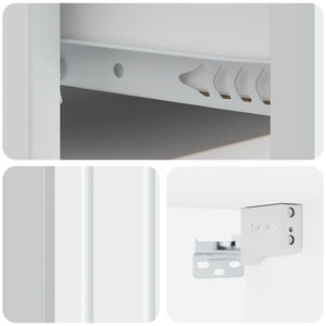 Τοίχου Κρεμαστό Κομοδίνο 2 pcs Λευκό 49 x 34,5 x 24 εκ. - Pakobazaar