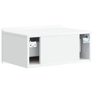 Τοίχου Κρεμαστό Κομοδίνο 2 pcs Λευκό 49 x 34,5 x 24 εκ. - Pakobazaar