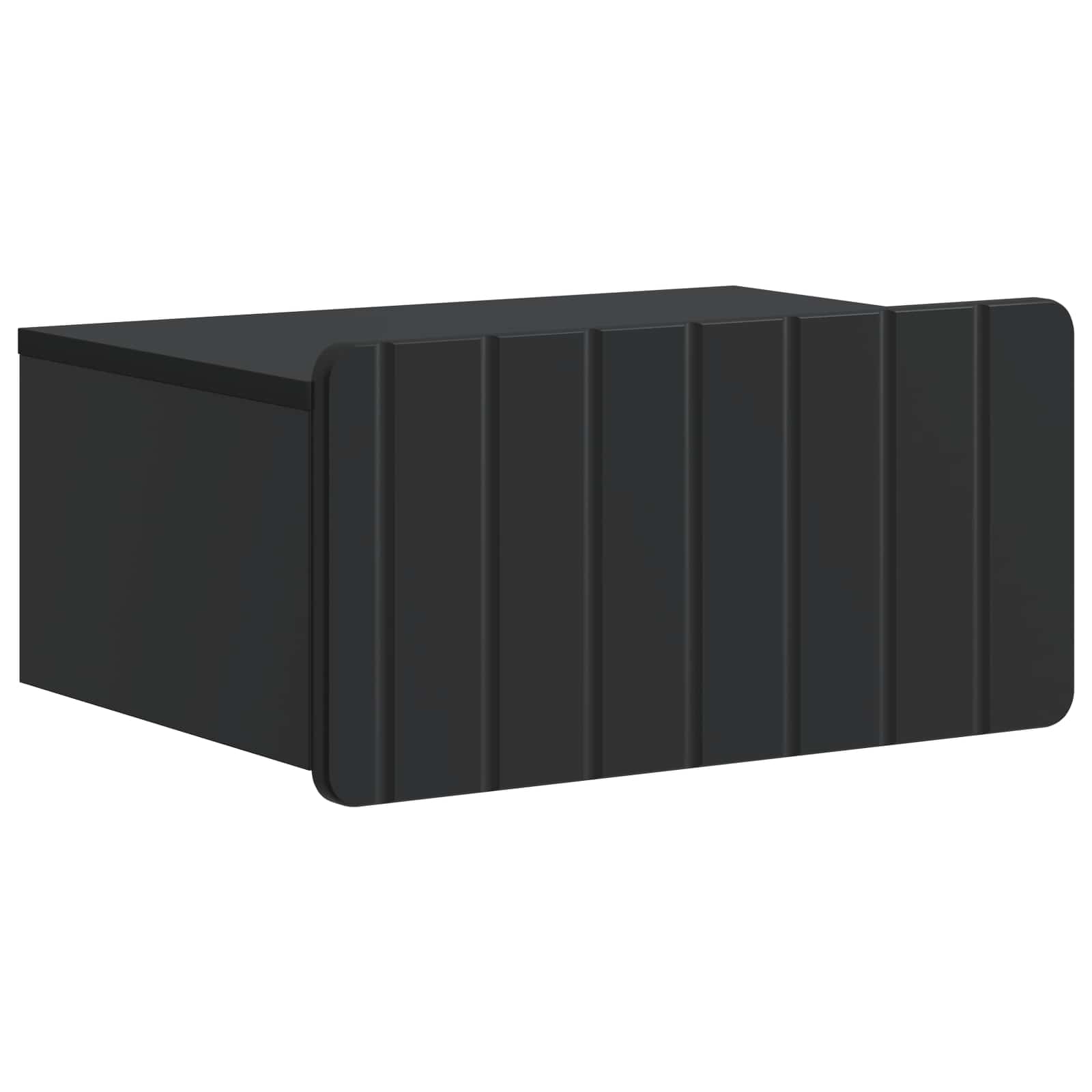Τοίχου Κρεμαστό Κομοδίνο 2 pcs Μαύρο 49 x 34,5 x 24 εκ. - Pakobazaar