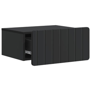 Τοίχου Κρεμαστό Κομοδίνο 2 pcs Μαύρο 49 x 34,5 x 24 εκ. - Pakobazaar