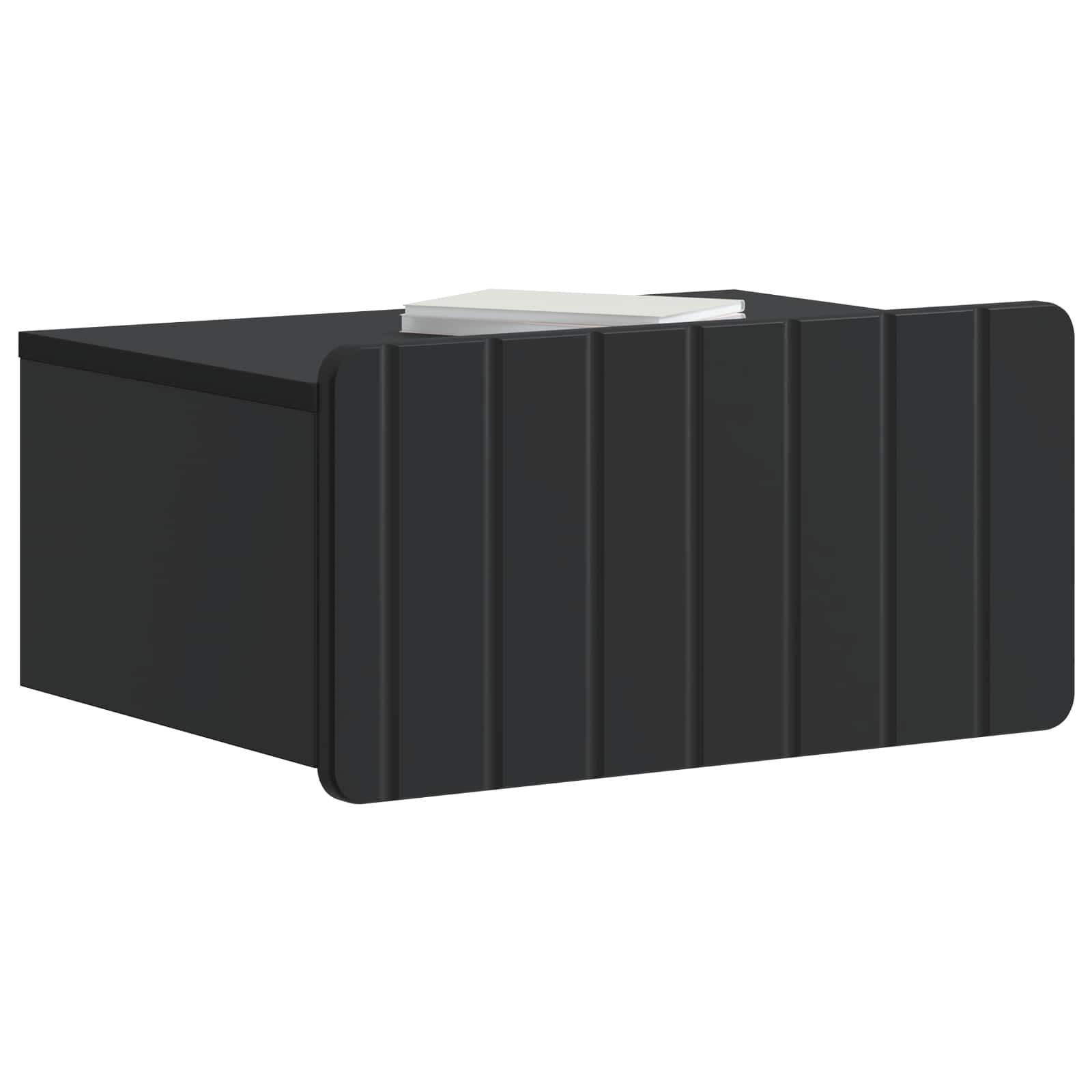 Τοίχου Κρεμαστό Κομοδίνο 2 pcs Μαύρο 49 x 34,5 x 24 εκ. - Pakobazaar