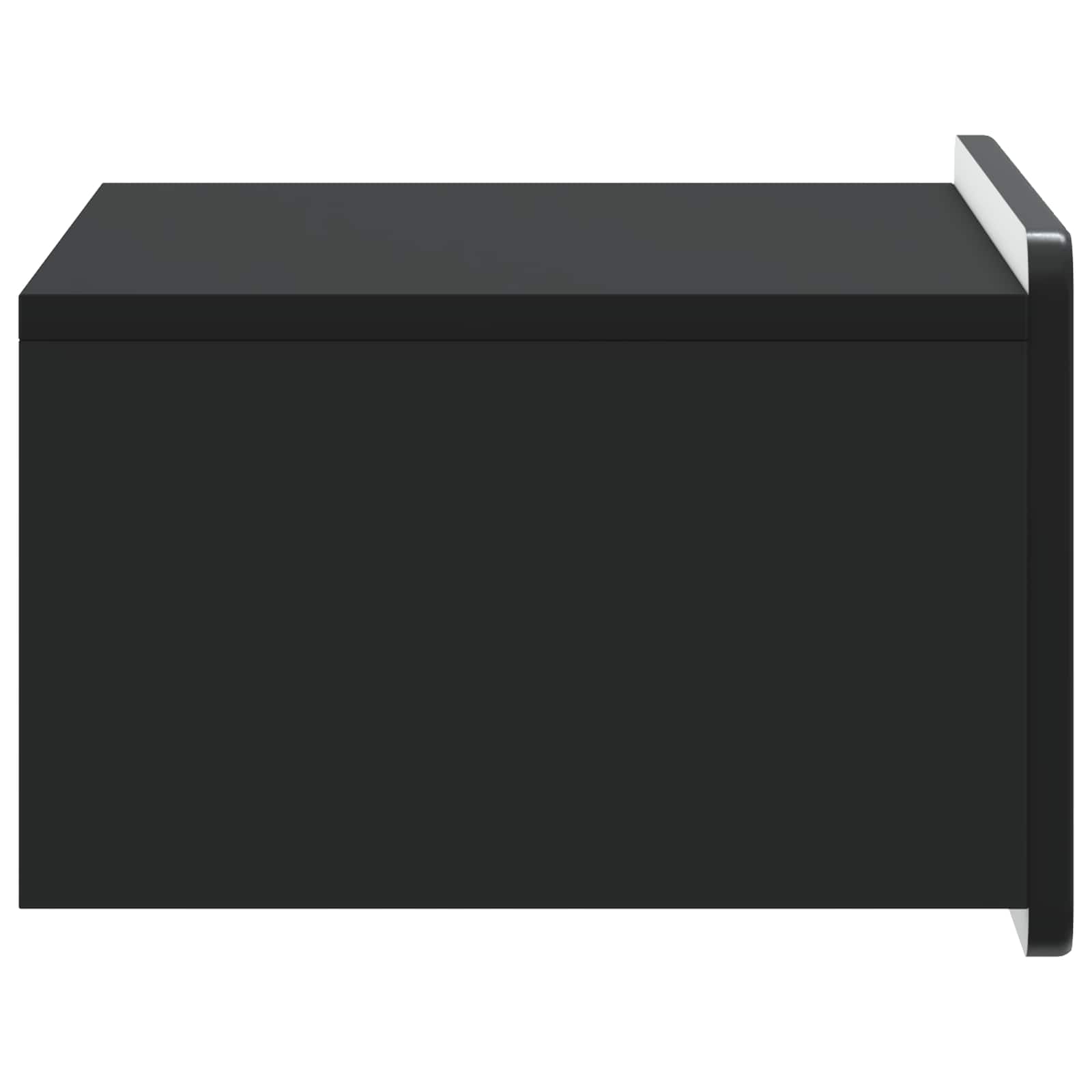 Τοίχου Κρεμαστό Κομοδίνο 2 pcs Μαύρο 49 x 34,5 x 24 εκ. - Pakobazaar