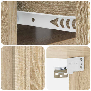 Τοίχου Κρεμαστό Κομοδίνο 2 pcs Sonoma Δρυς 49 x 34,5 x 24 εκ. - Pakobazaar