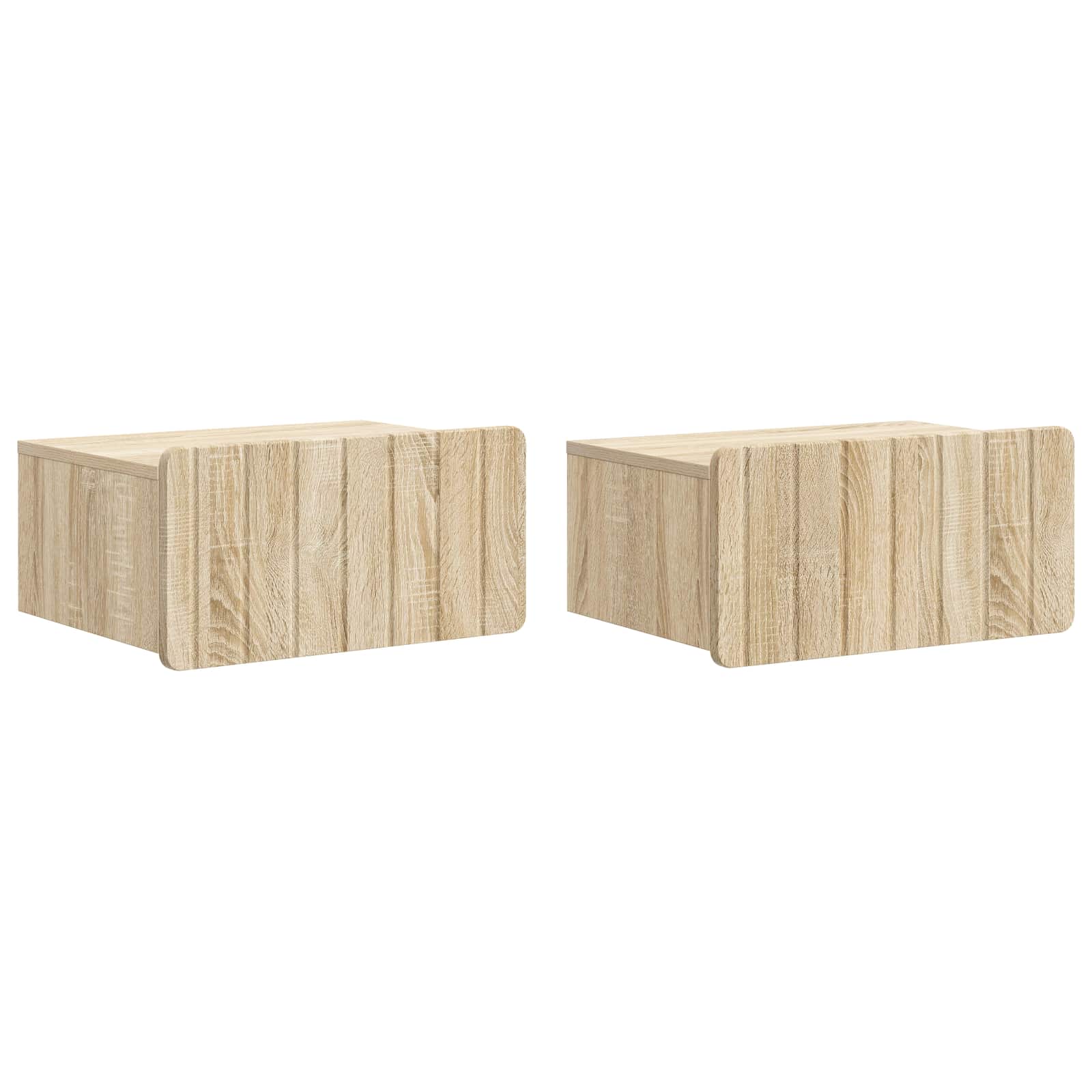 Τοίχου Κρεμαστό Κομοδίνο 2 pcs Sonoma Δρυς 49 x 34,5 x 24 εκ. - Pakobazaar
